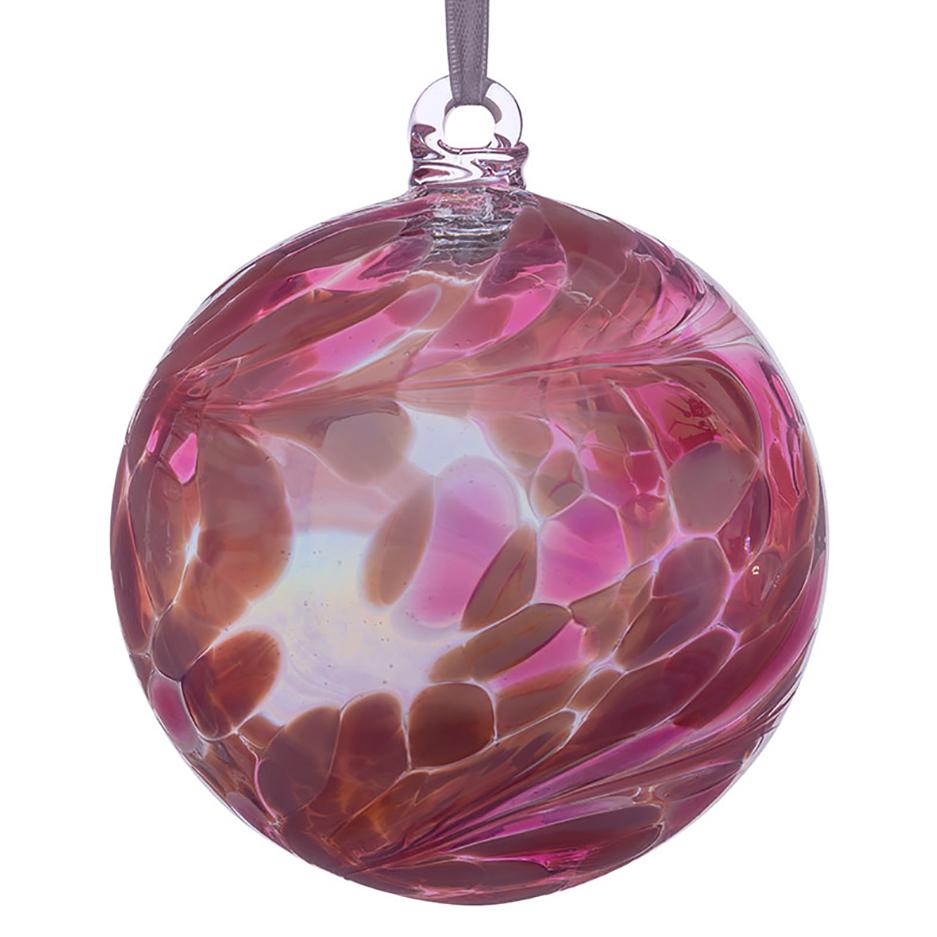 sienna glass 10cm Friendship Ball - Pink Tourmaline