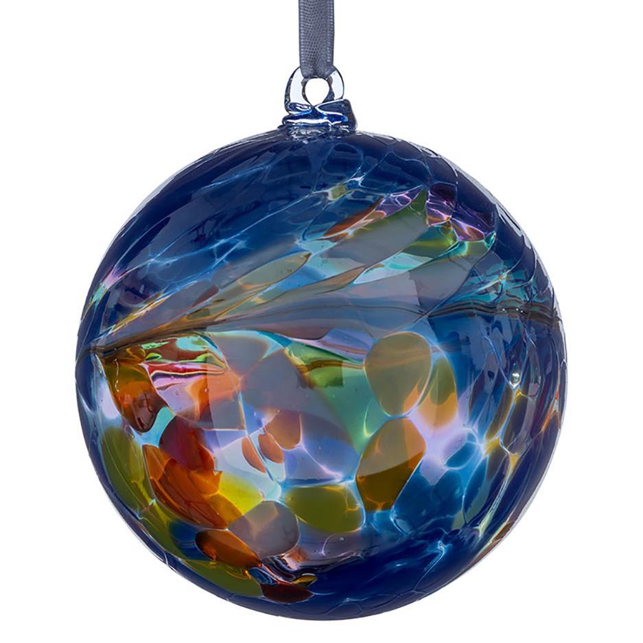 sienna glass 10cm Friendship Ball - Primary Blue