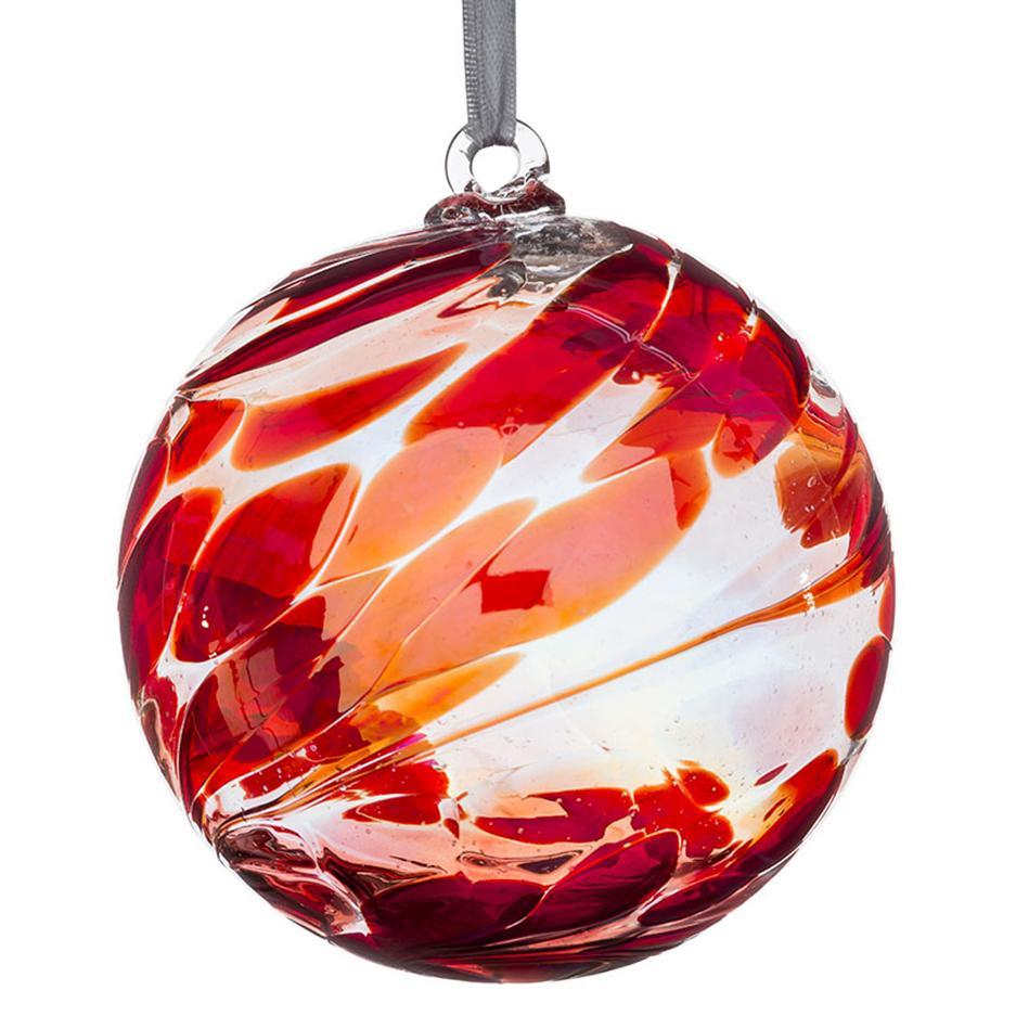 sienna glass 10cm Friendship Ball - Ruby