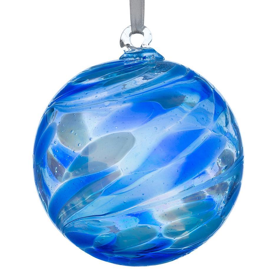 sienna glass 10cm Friendship Ball - Sapphire