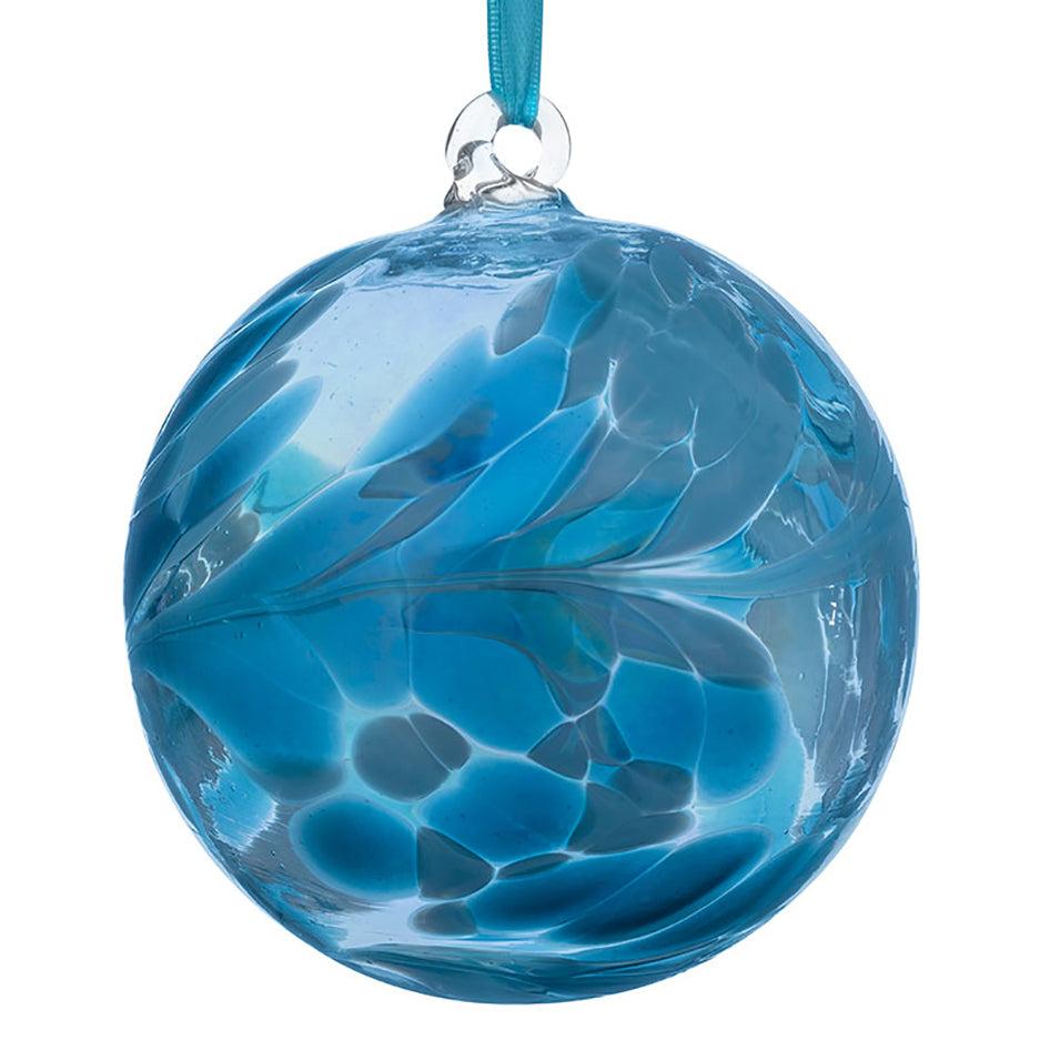 sienna glass 10cm Friendship Ball - Turquoise