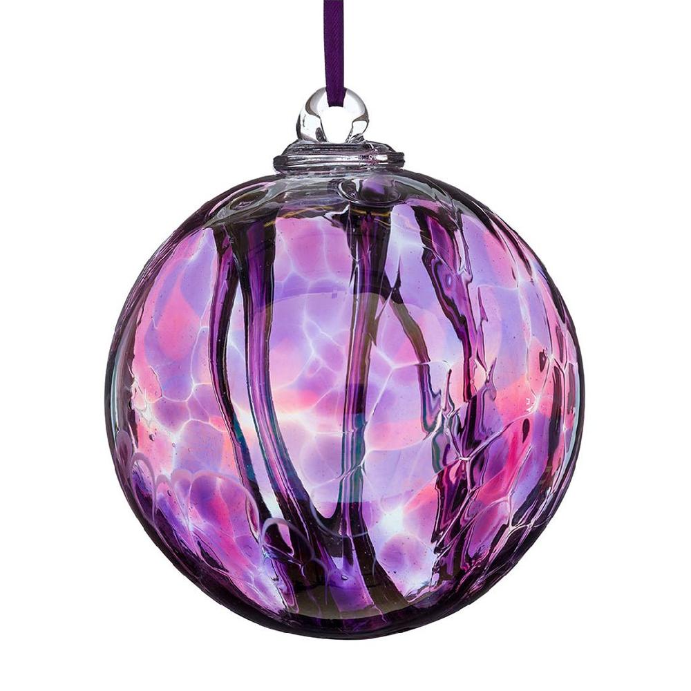 sienna glass 10cm Spirit Ball - Pink & Purple