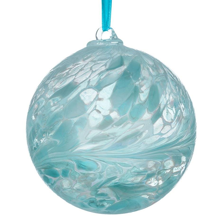 sienna glass 15cm Friendship Ball - Pastel Blue
