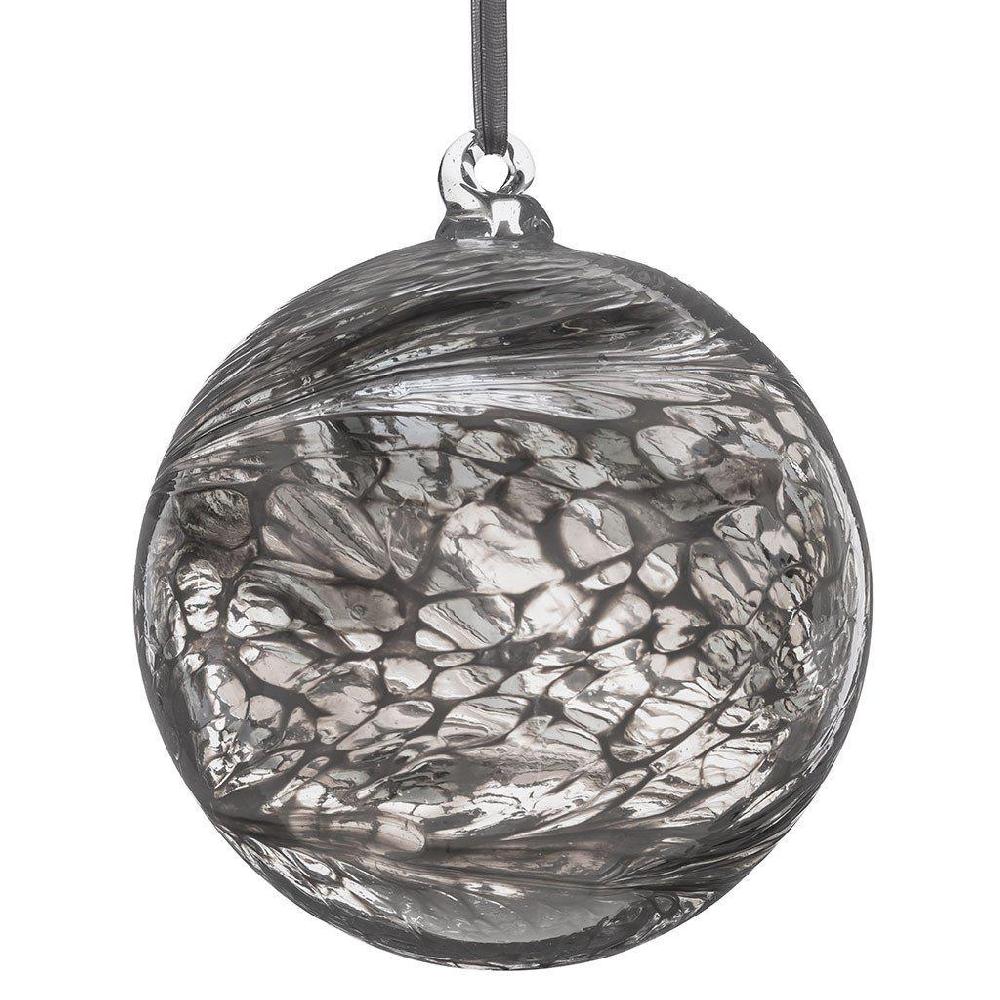 sienna glass 15cm Friendship Ball - Pastel Silver