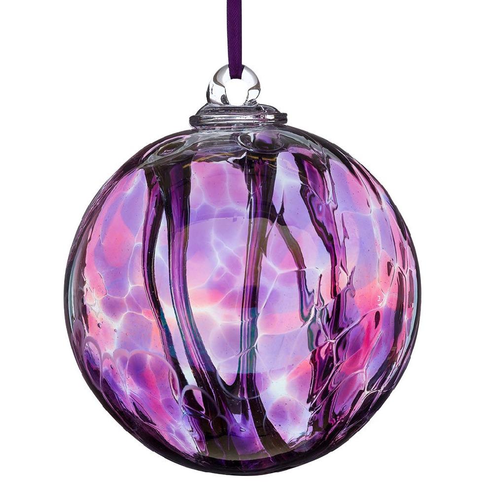 sienna glass 15cm Spirit Ball - Pink & Purple