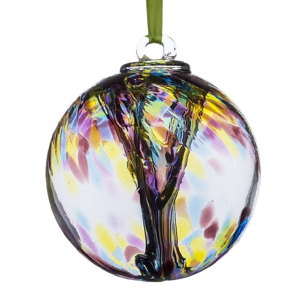 sienna glass 15cm Spirit Ball - Purple Green & Blue