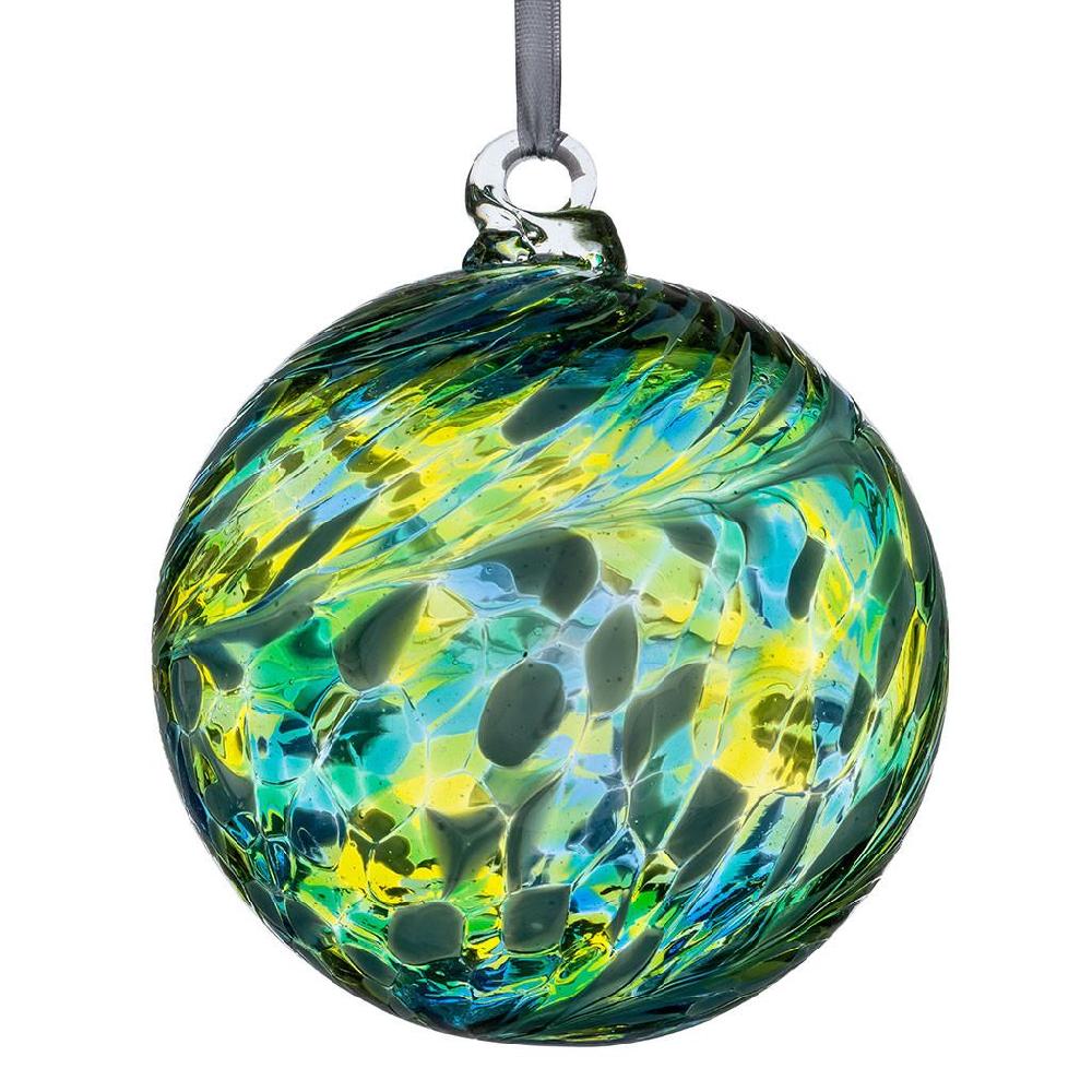 sienna glass 8cm Friendship Ball - Green & Blue