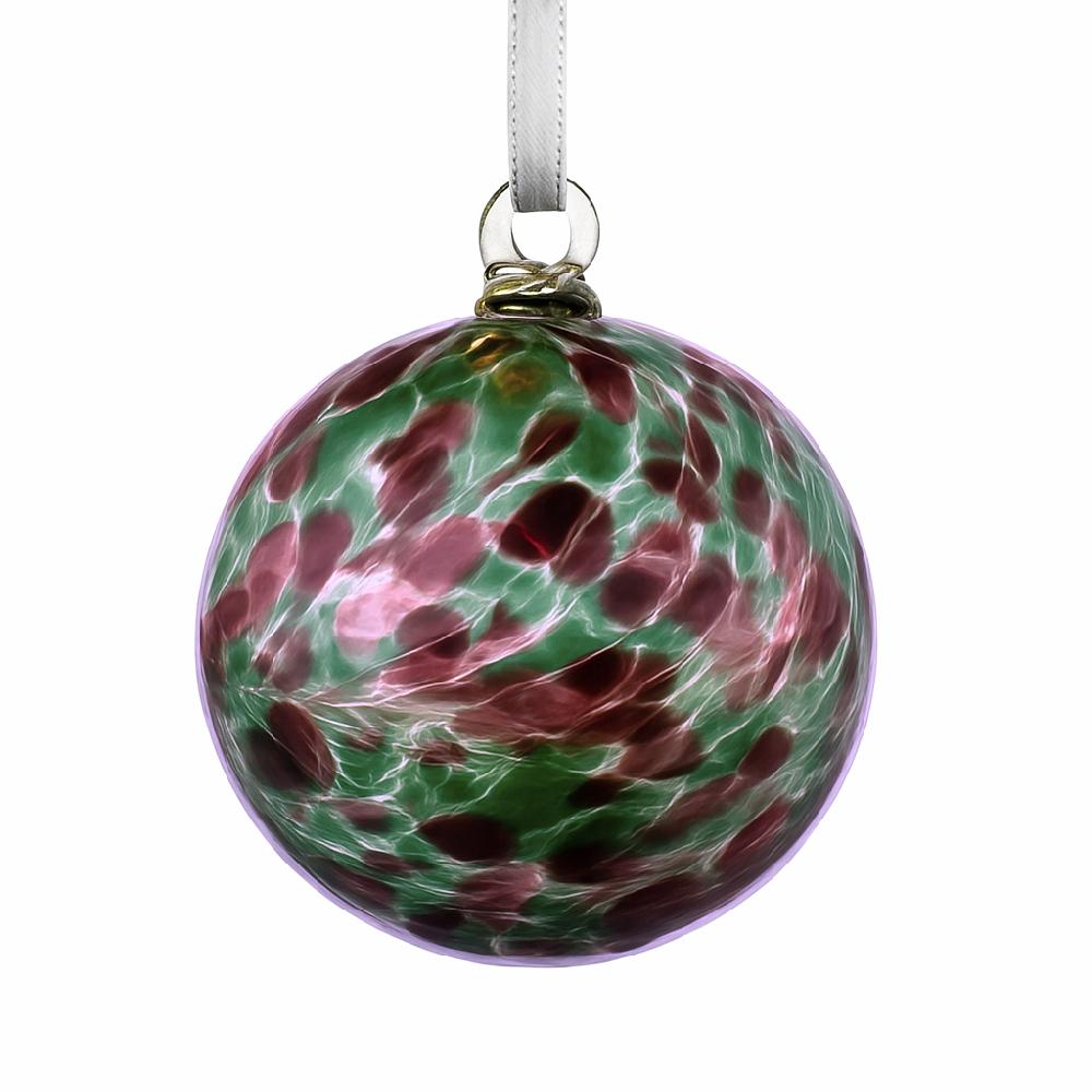 sienna glass 8cm Friendship Ball - Green & Purple