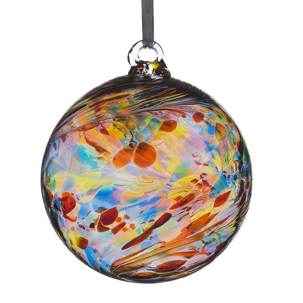 sienna glass 8cm Friendship Ball - Multicoloured
