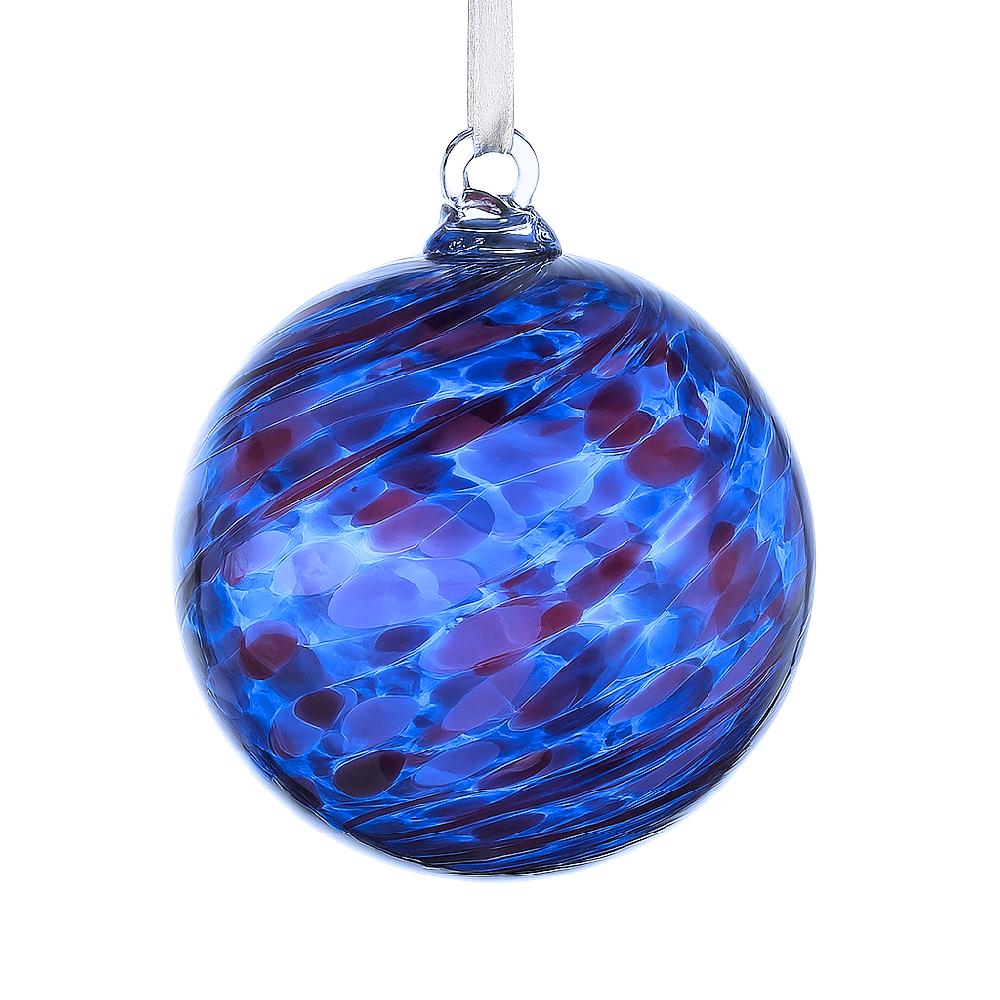 sienna glass 8cm Friendship Ball - Purple & Blue