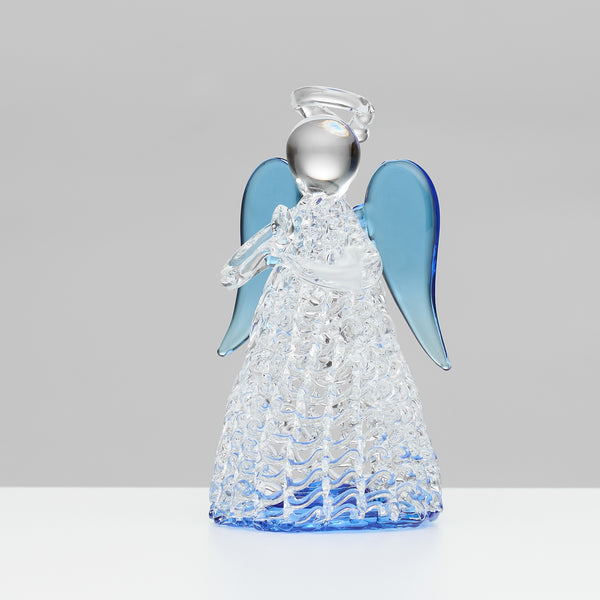 Sienna Glass Keepsake Angel - Blue