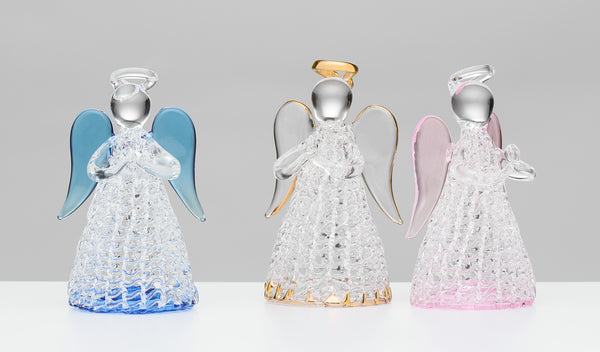 Sienna Glass Keepsake Angel - Blue