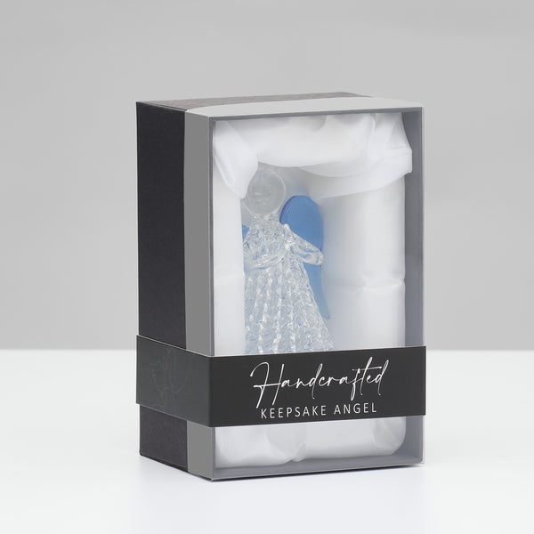 Sienna Glass Keepsake Angel - Blue