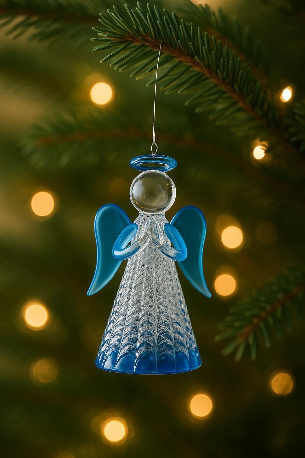 sienna glass Keepsake Angel - Blue