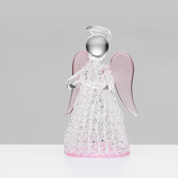 Sienna Glass Keepsake Angel - Pink