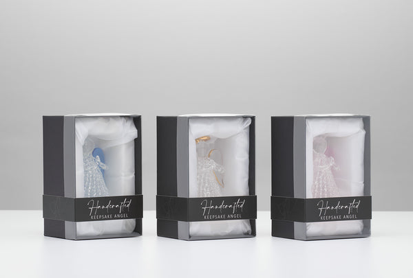 Sienna Glass Keepsake Angel - Pink