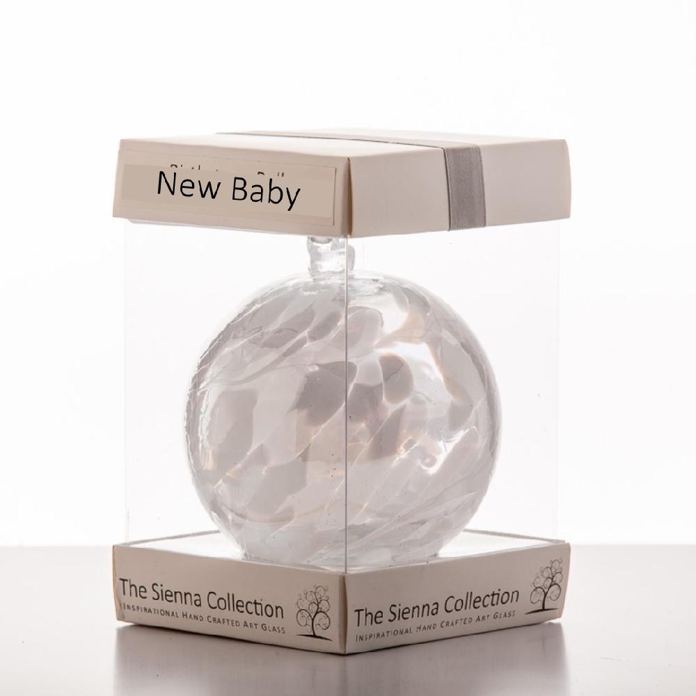 sienna glass New Baby - 10cm Friendship Ball