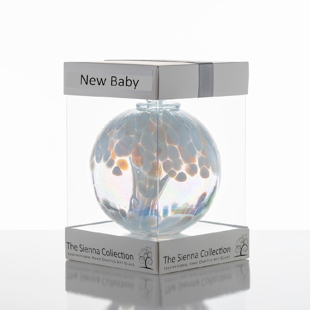 sienna glass New Baby - 10cm Spirit Ball