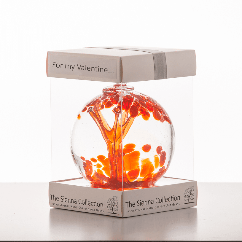 sienna glass Valentine's Day Gift 10cm Spirit Ball - Red