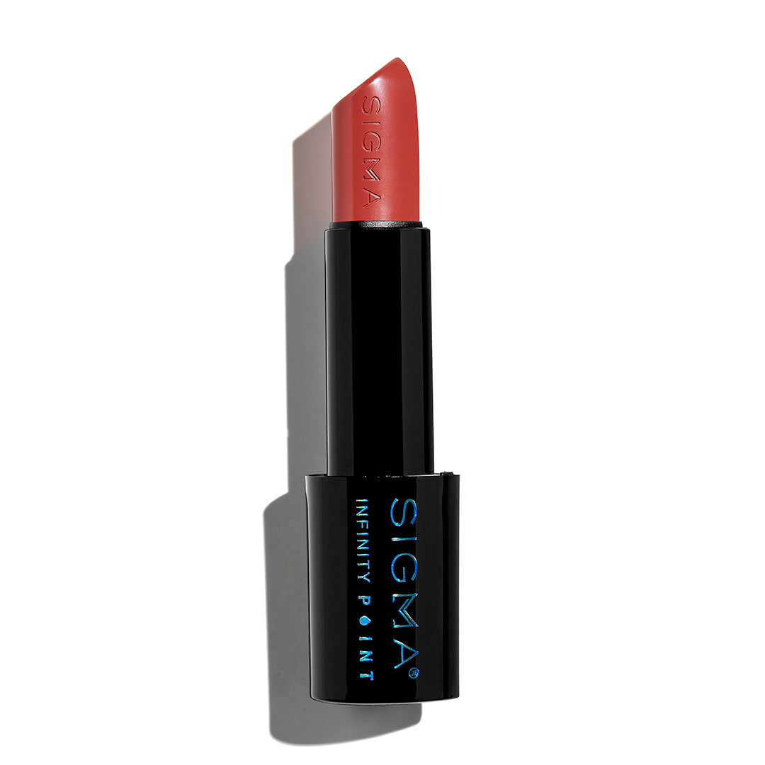 sigma beauty Infinity Point Lipstick Peach spiced neutral