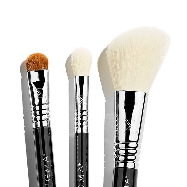 Sigma Beauty Essential Trio Brush Set Black