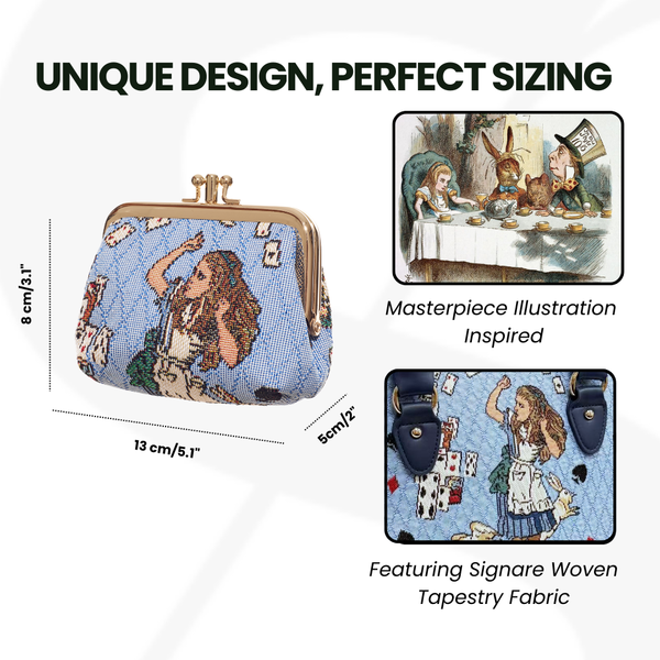 Signare Alice In Wonderland Nothing But Cards - Frame Purse
