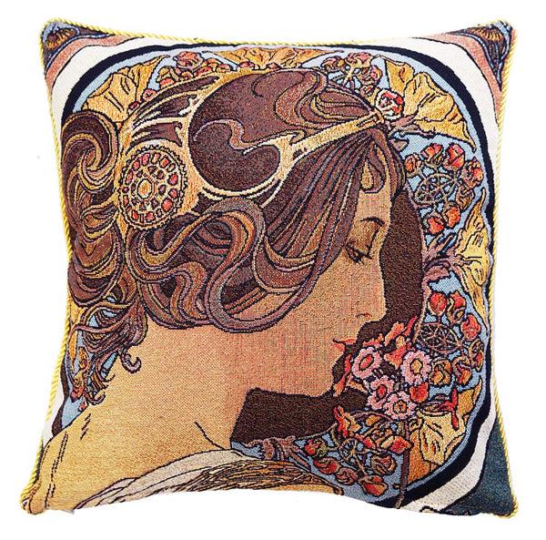 signare Alphonse Mucha Primrose - Cushion Cover Art 45cm*45cm