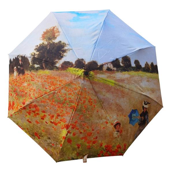 Signare Claude Monet Poppy Field - Art Folding Umbrella