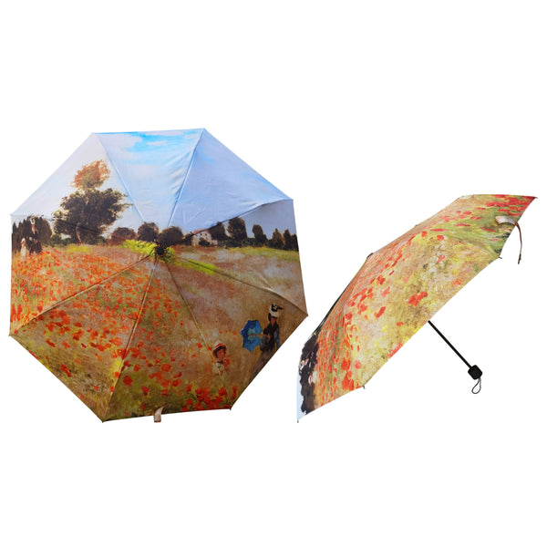 signare Claude Monet Poppy Field - Art Folding Umbrella