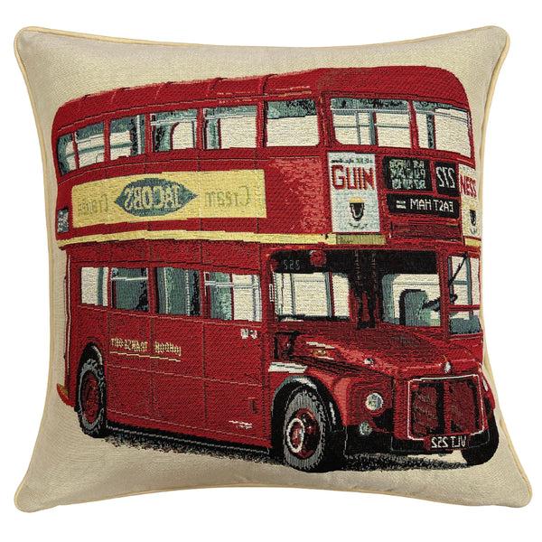 signare Double Decker Bus - Panelled Cushion Cover 45cm*45cm