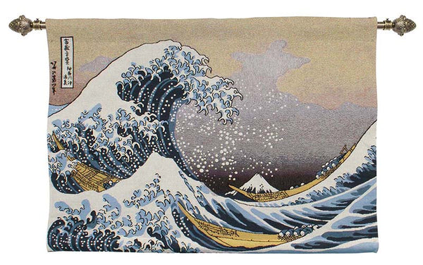 signare Great Wave off Kanagawa - Wall Hanging 69cm x 100cm (70 rod)