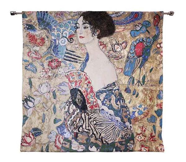 signare Gustav Klimt Lady with Fan - Wall Hanging in 2 sizes