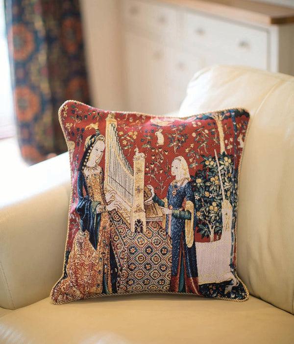 Signare Lady And Unicorn Sense Of Hearing - Cushion Cover Art 45cm*45cm