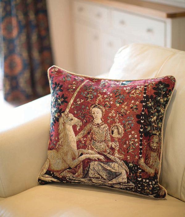 Signare Lady And Unicorn Sense Of Sight - Cushion Cover Art 45cm*45cm
