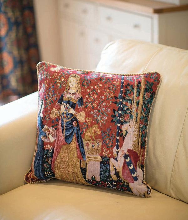 Signare Lady And Unicorn Sense Of Smell - Cushion Cover Art 45cm*45cm