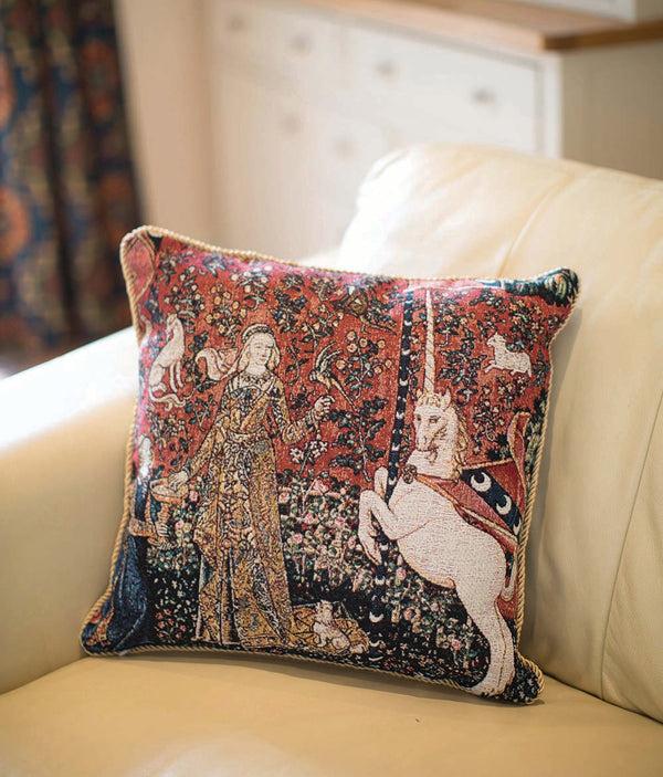 Signare Lady And Unicorn Sense Of Taste - Cushion Cover Art 45cm*45cm