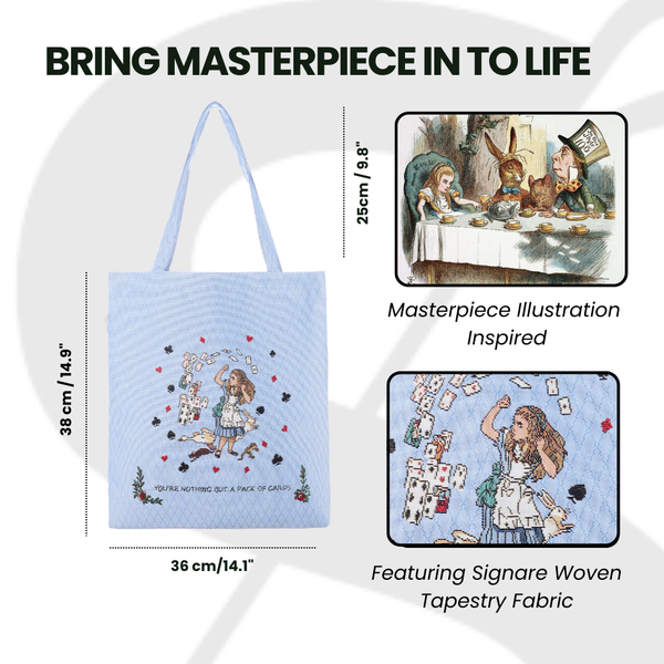 Signare Alice In Wonderland Tea Party - Flat Bag