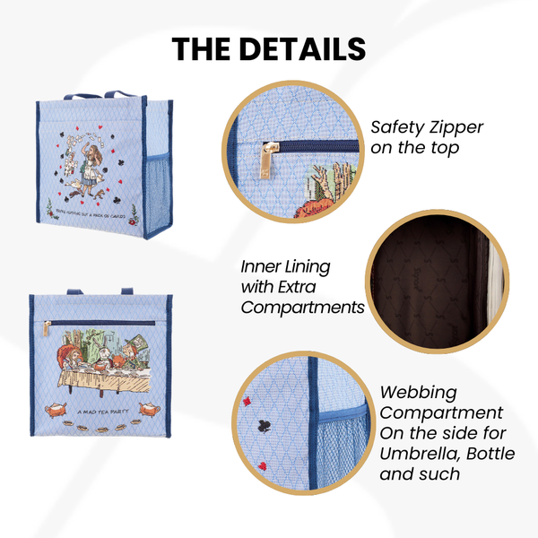 Signare Alice In Wonderland Tea Party - Shopper Bag