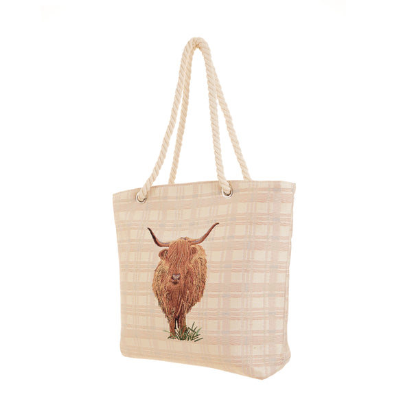 Signare Highland Cow - Beach Bag