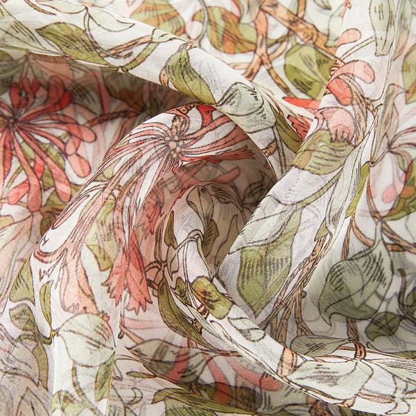 Signare May Morris Honeysuckle - 100% Pure Silk Scarf