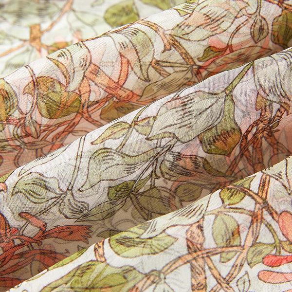 Signare May Morris Honeysuckle - 100% Pure Silk Scarf
