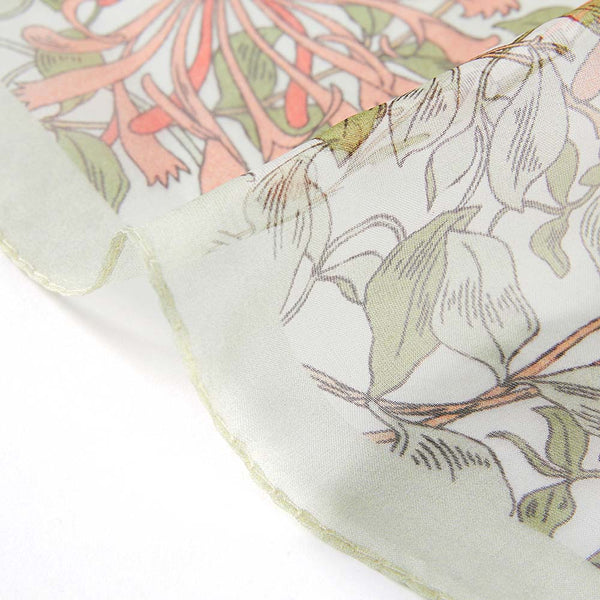 Signare May Morris Honeysuckle - 100% Pure Silk Scarf