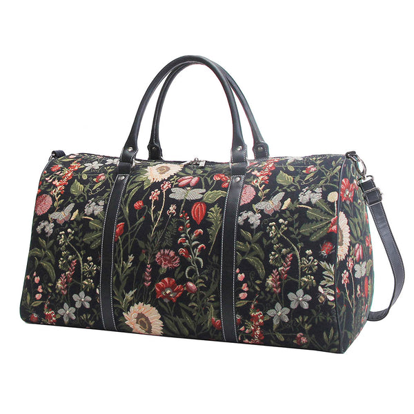 Signare Morning Garden Black - Big Holdall Bag