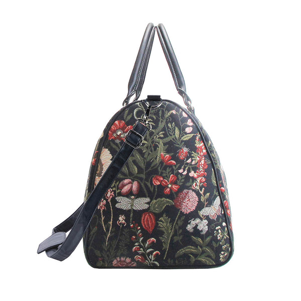 Signare Morning Garden Black - Big Holdall Bag