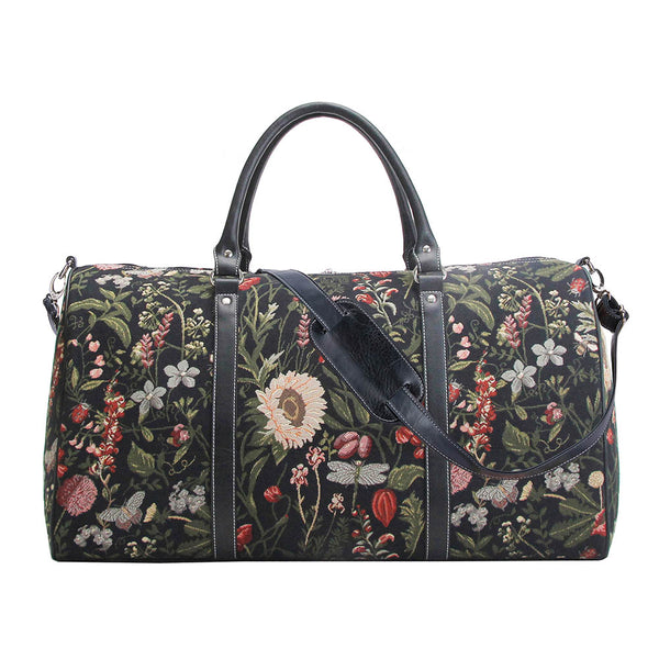Signare Morning Garden Black - Big Holdall Bag