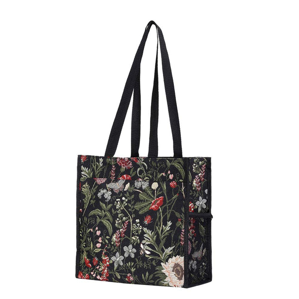Signare Morning Garden Black - Shopper Bag