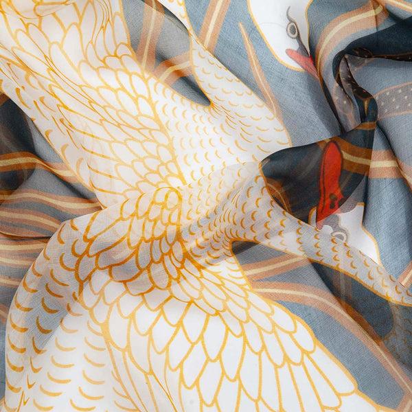 Signare Swan - 100% Pure Silk Scarf