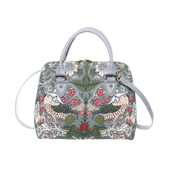 signare V&A Licensed Strawberry Thief Grey - Convertible Bag