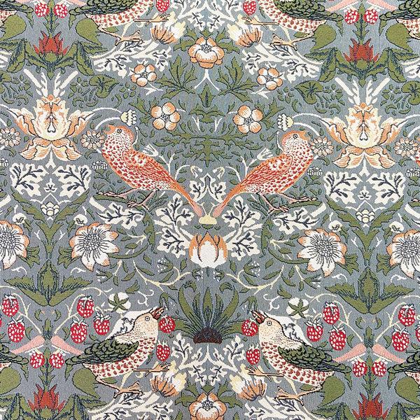 signare V&A Licensed Strawberry Thief Grey - Fabric for Upholstery
