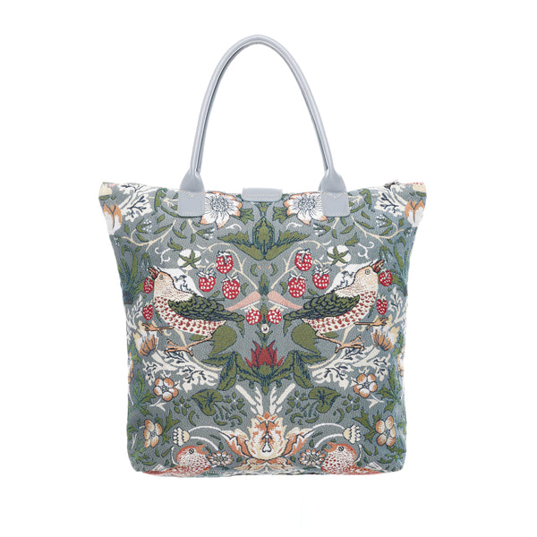 Signare V&A Licensed Strawberry Thief Grey - Folding Bag
